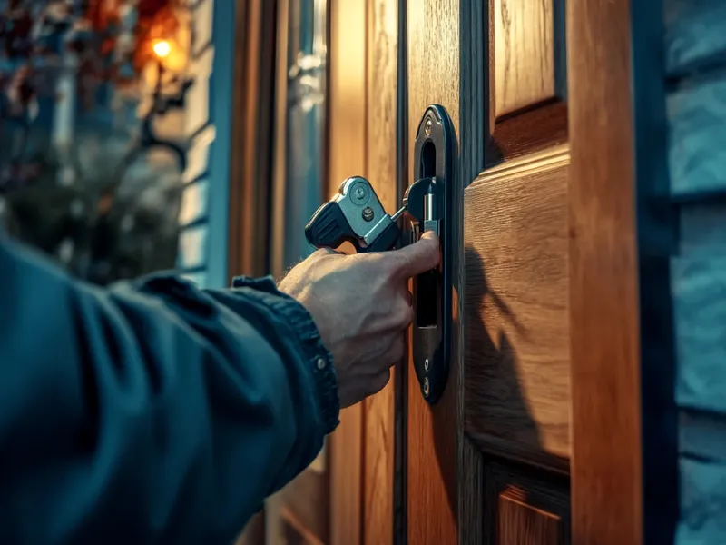 Atalar çilingir ustası apartman giriş kapısı otomat değişimi yaparken ve Kartal oto çilingir ekipmanları